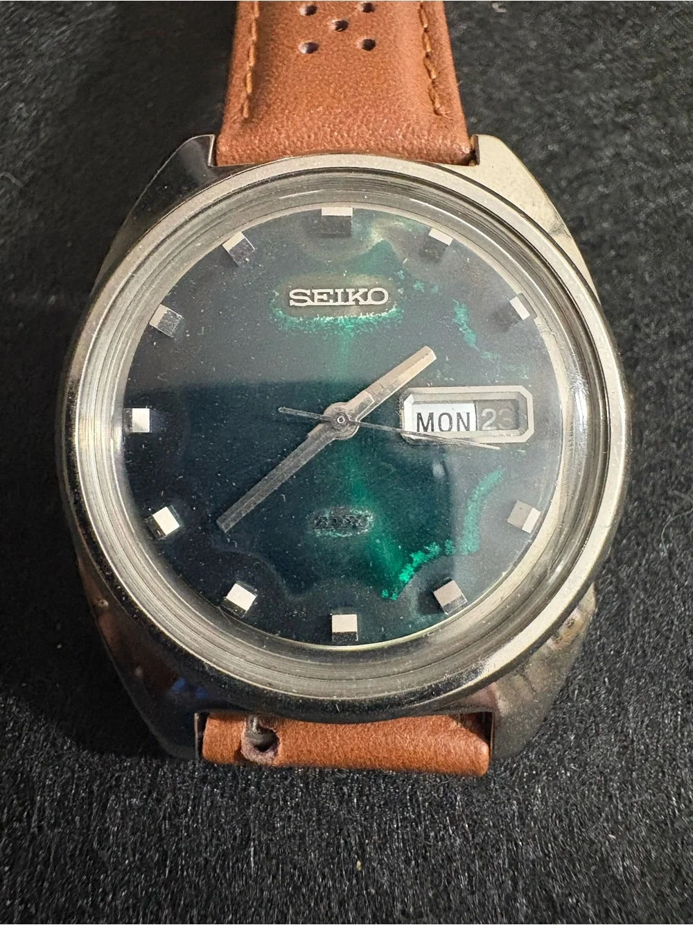 Vintage June 1968 Seiko DX Automatic(Ref. 6119-8100) Emerald Green Sunburst Dial